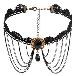 NEW Gothic Grunge Retro Chain Black Steampunk Victorian Punk Choker Necklace